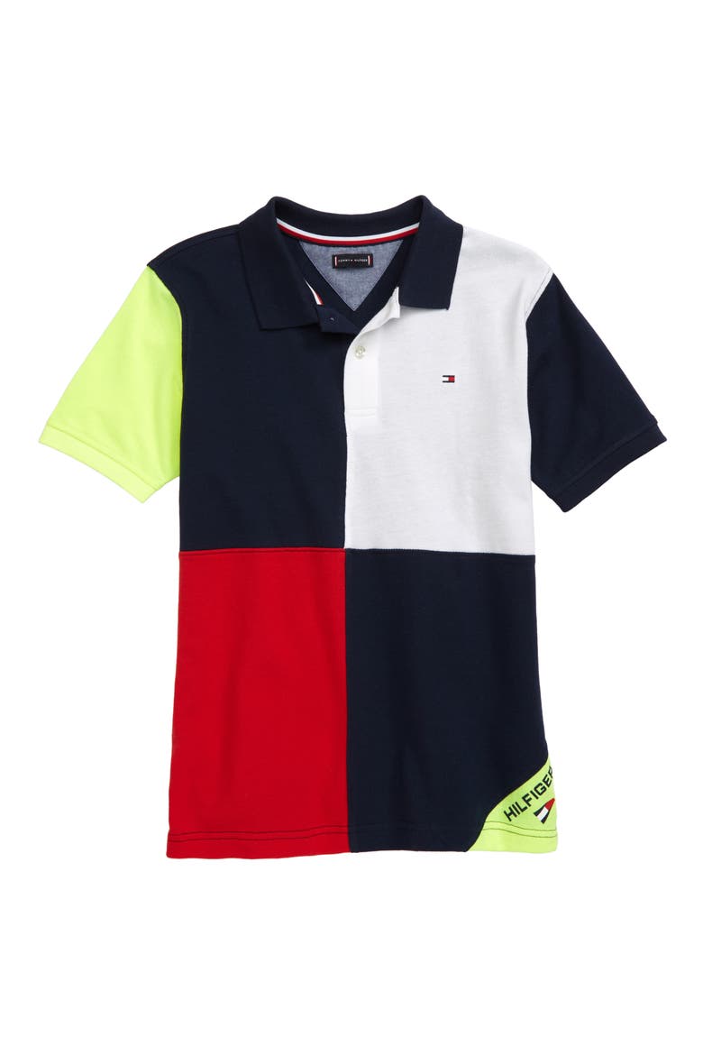 Colorblock Polo, Main, color, NAVY BLAZER