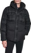KARL LAGERFELD Mixed Media Hooded Jacket