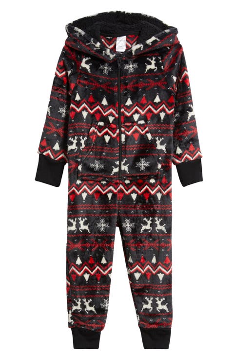 Kids' Hooded Fleece Sleeper Romper