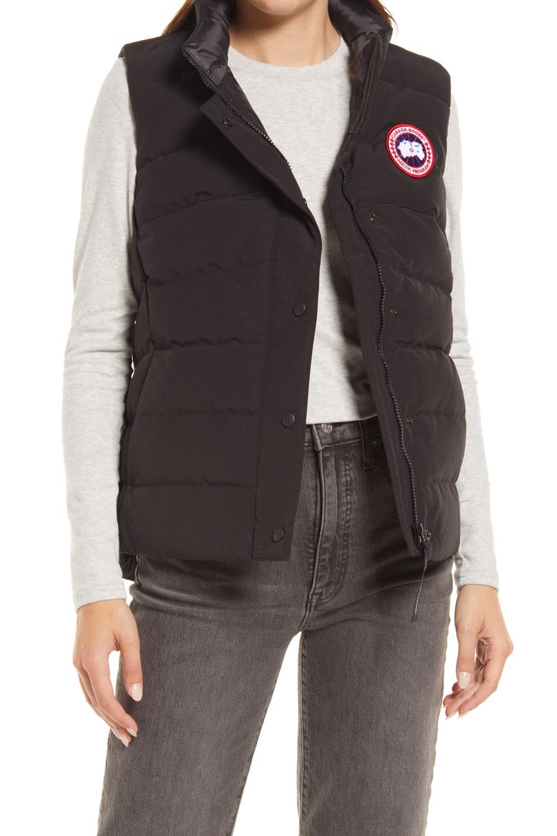 Freestyle Water Resistant 625 Fill Power Down Vest, Main, color, BLACK