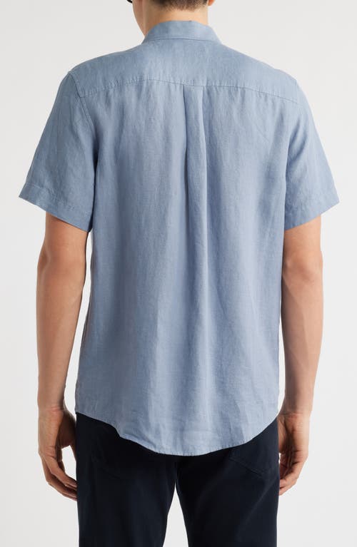 Nordstrom Solid Short Sleeve Linen Button-up Shirt