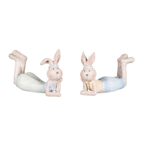 C & F Home C&f Home Thinking Bunnies Easter Figurines Assortment Of 2 In Brown