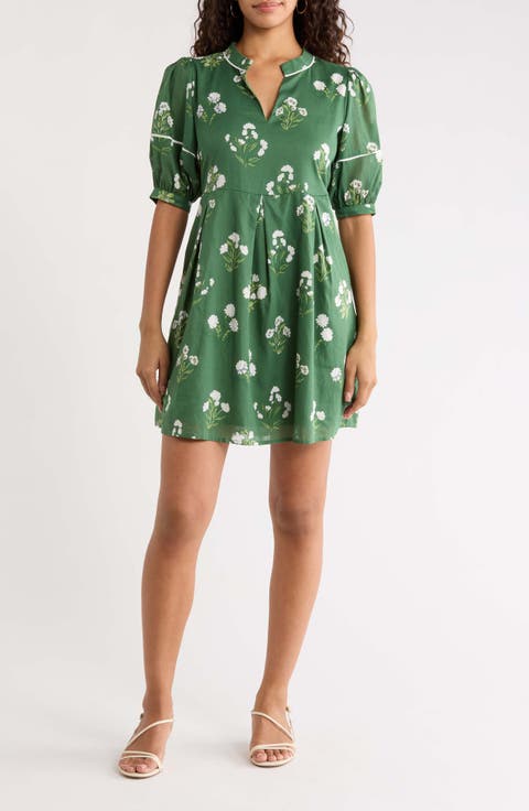 Kestrel Floral Fawna Cotton Shift Dress