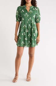 SUGARLIPS Kestrel Floral Fawna Cotton Shift Dress