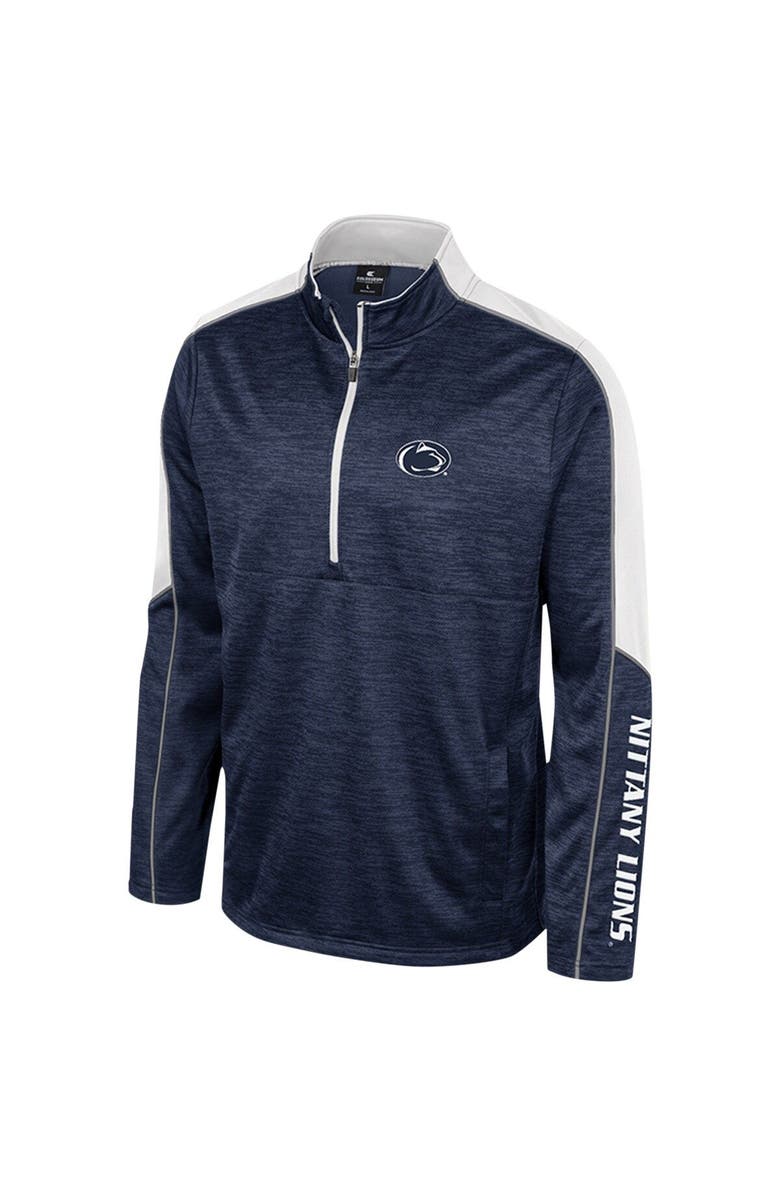 COLOSSEUM Men's Colosseum Navy Penn State Nittany Lions Marled Half-Zip Jacket, Alternate, color, Navy