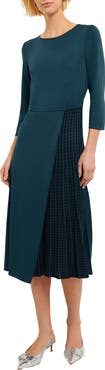 Misook Contrast Panel Knit Dress