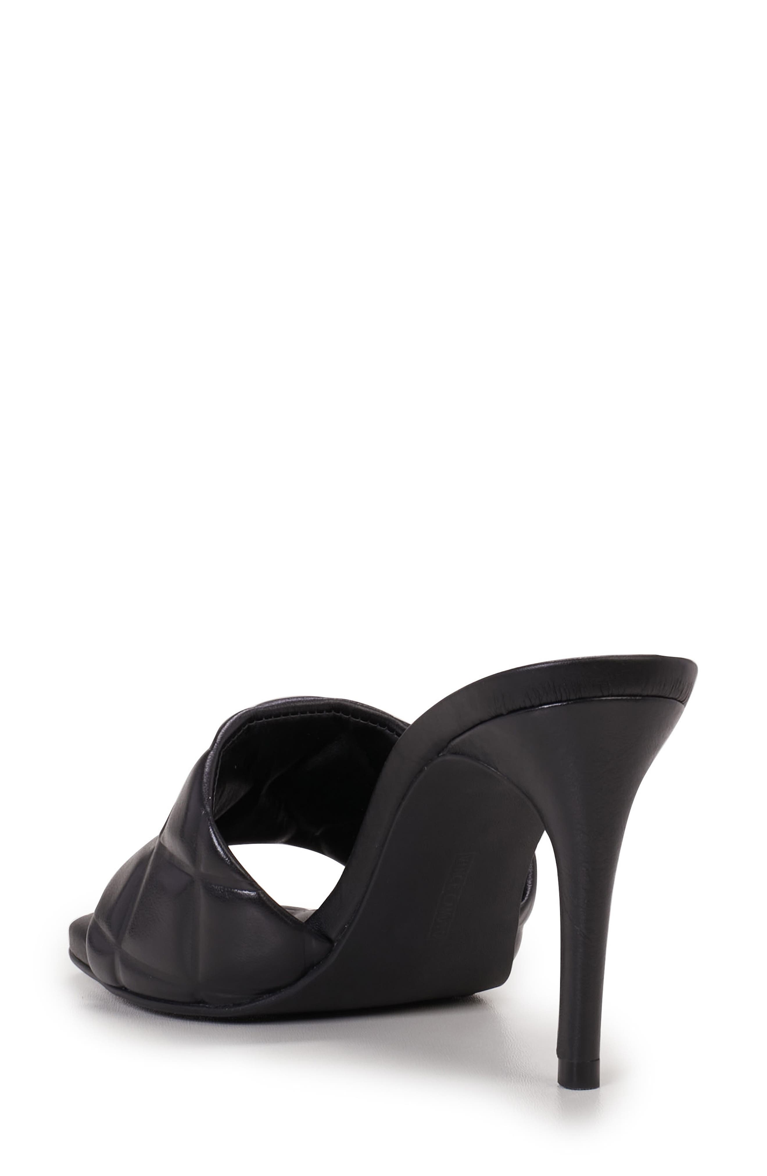 Brycen Quilted Slide Sandal, Alternate, color, BLACK