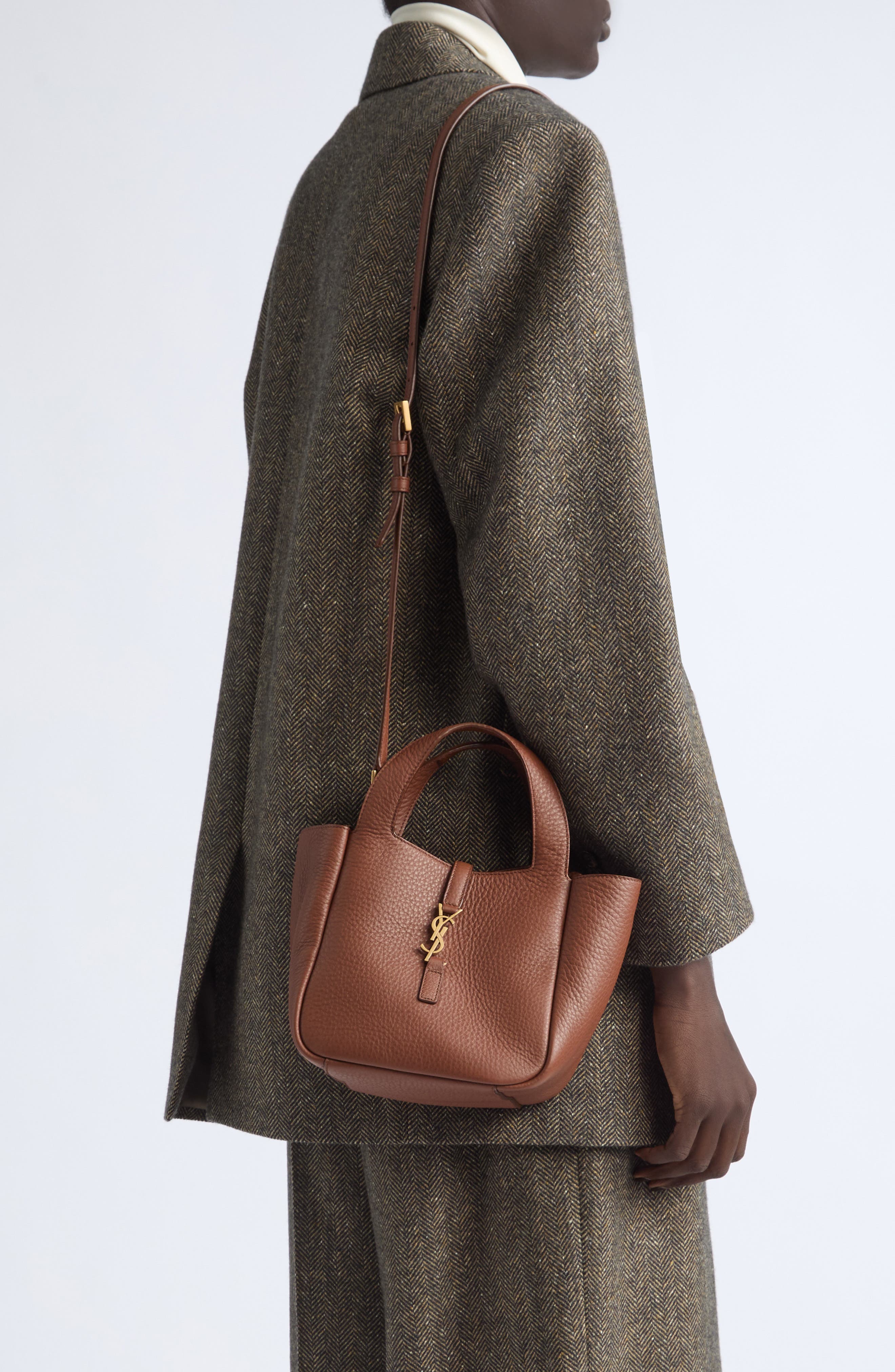 Baby Bea Leather Tote, Alternate, color, TOASTED BROWN