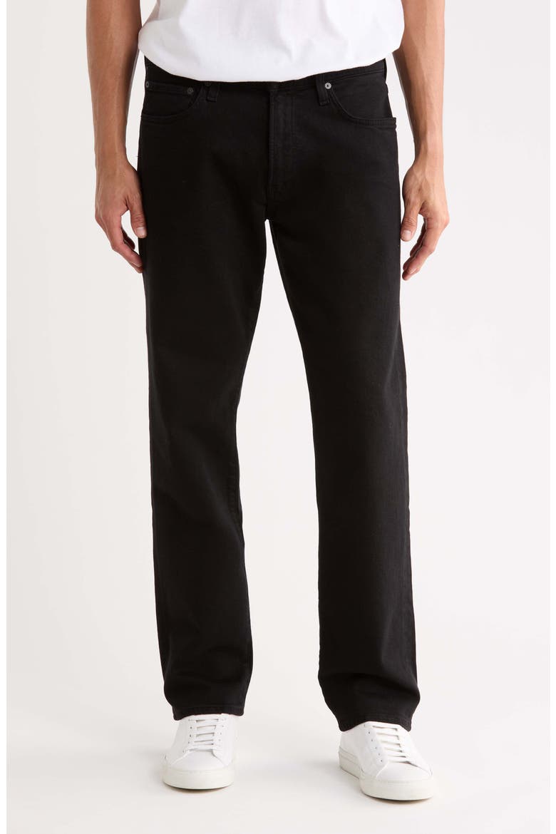 Elijah Relaxed Straight Jeans, Main, color, DOSAN BLACK