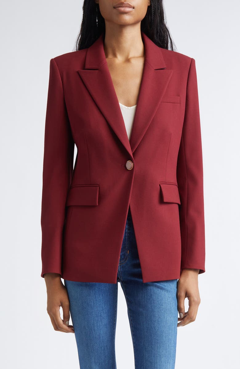 Veronica Beard Naira Dickey Jacket, Alternate, color, Cabernet