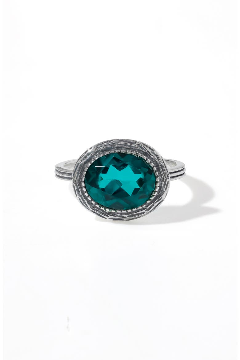 Oval Blue Quartz Statement Ring, Alternate, color, BLUE