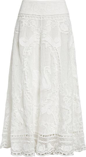 【Farm Rio】白鳥の湖のギピュールトップ＆スカート FARM Rio Swan Lake Guipure Top & Skirt | Bloomingdale's