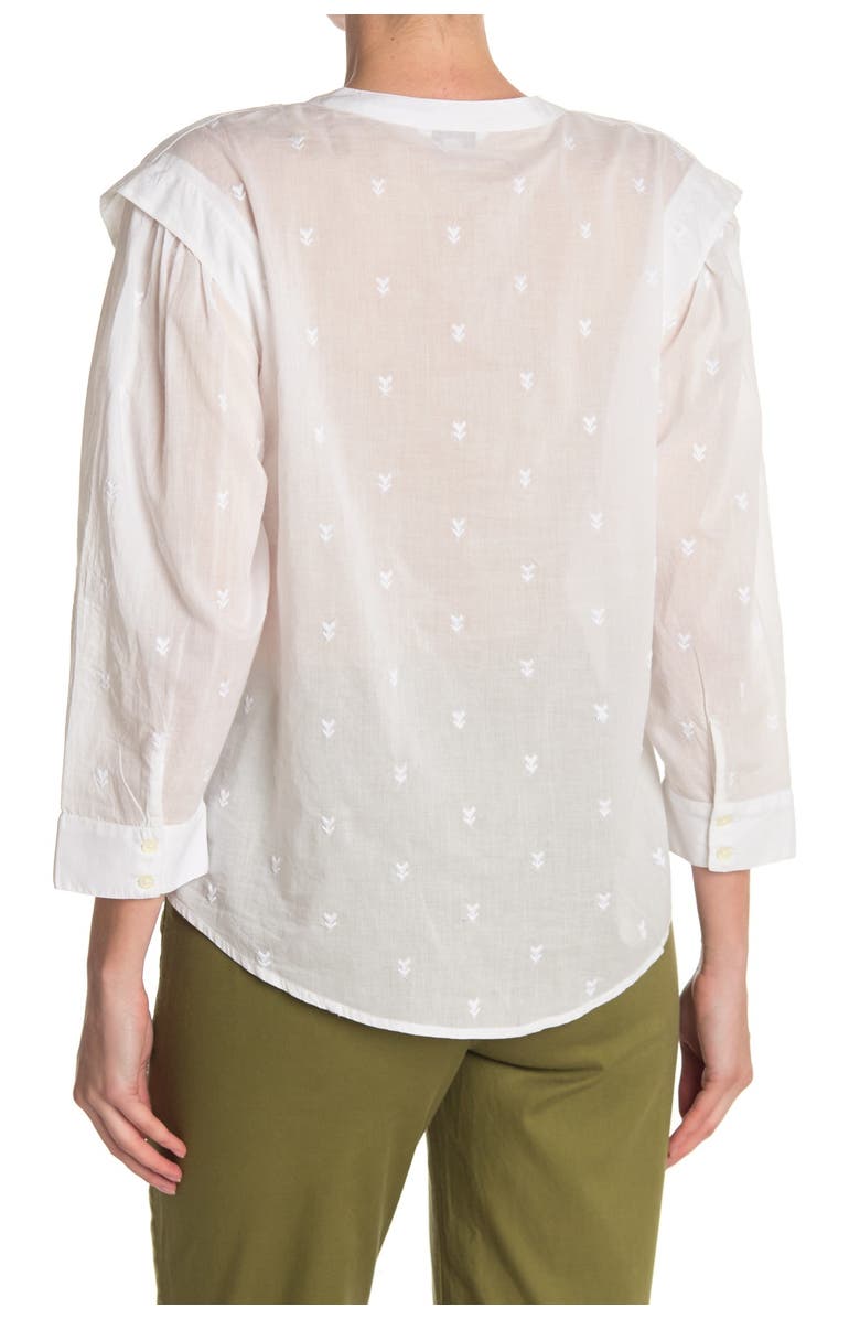 Joie Broden Embroidered Poplin Blouse, Alternate, color,