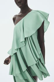 H&M Flounced One-shoulder Dress