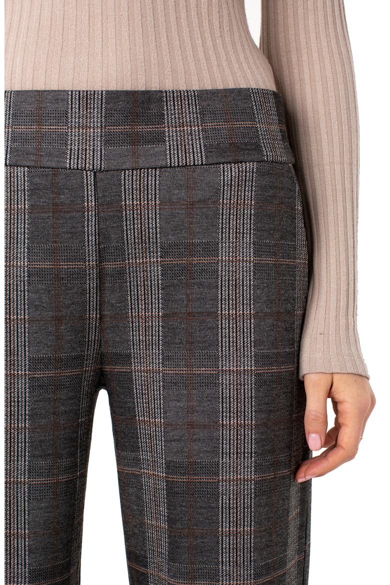 Liverpool Mabel Plaid Wide Leg Ankle Pants, Alternate, color, CREAM/ TAN/ BLACK
