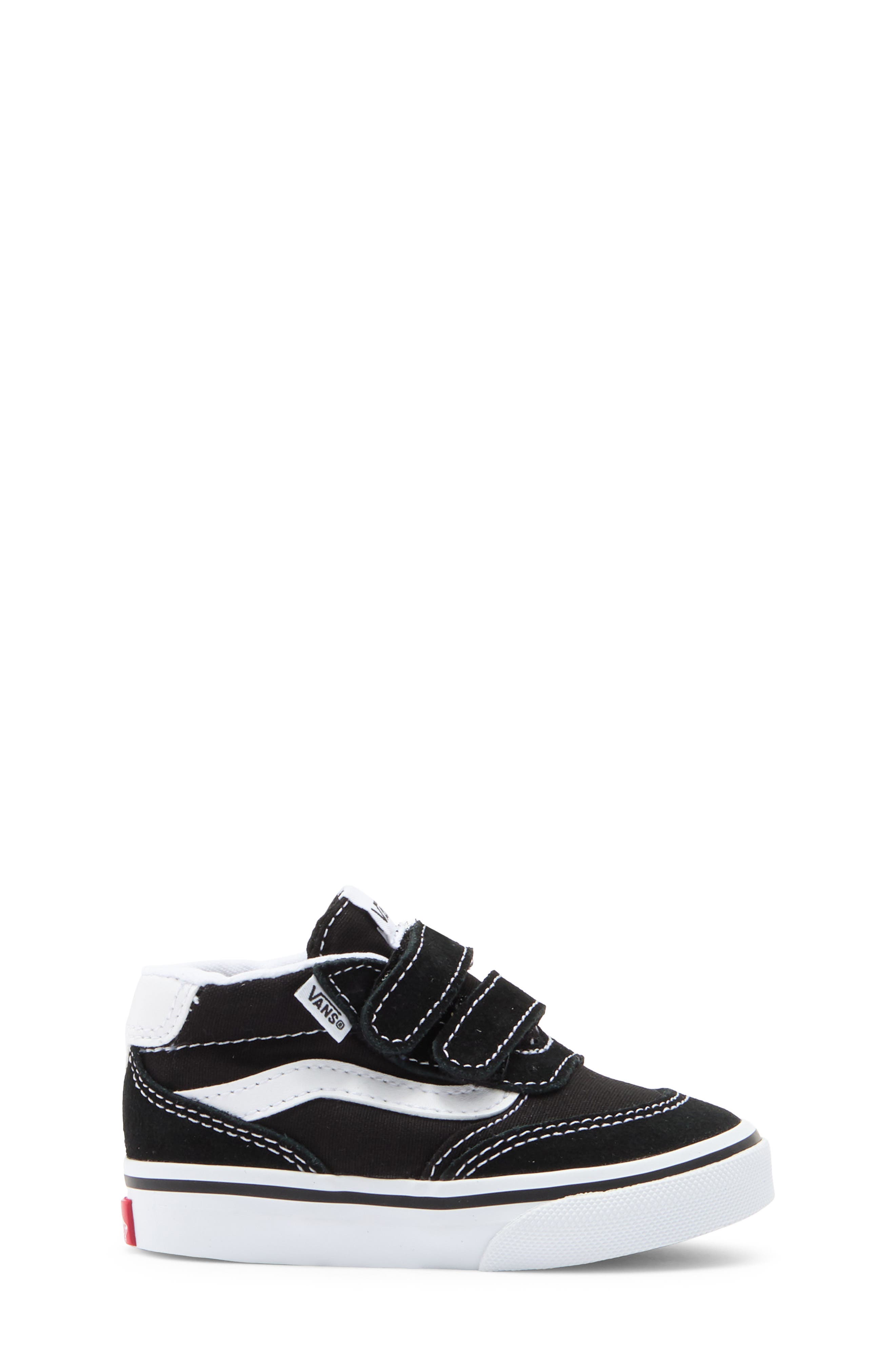 Vans Brooklyn Mid Top Sneaker, Alternate, color, Suede/Canvas Black/White