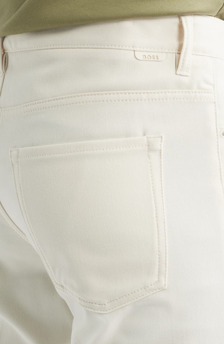 BOSS Delaware Five Pocket Straight Leg Pants, Alternate, color, Open White