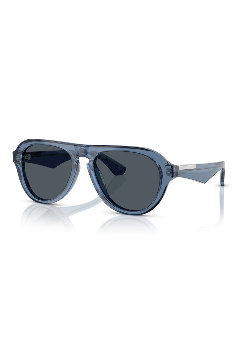 55mm Pilot Sunglasses, Alternate, color, BLUE