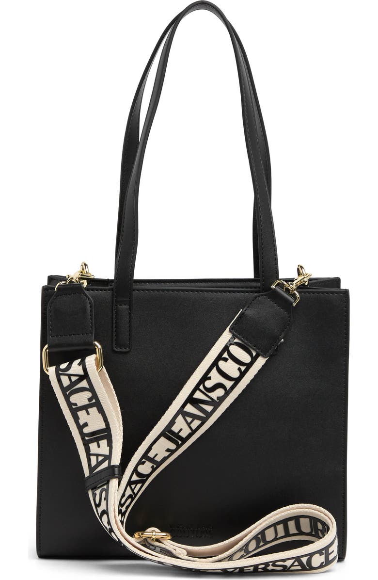 Versace Jeans Leather Logo Tote Bag, Alternate, color,