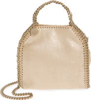Stella McCartney Mini Falabella Metallic Faux Leather Crossbody Bag