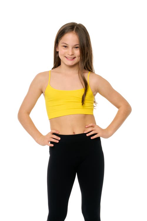 Malibu Sugar Solid Bra Cami In Yellow