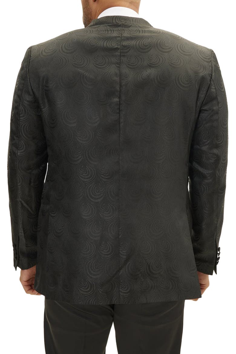 Peak Lapel Tuxedo Jacket, Alternate, color, BLACK