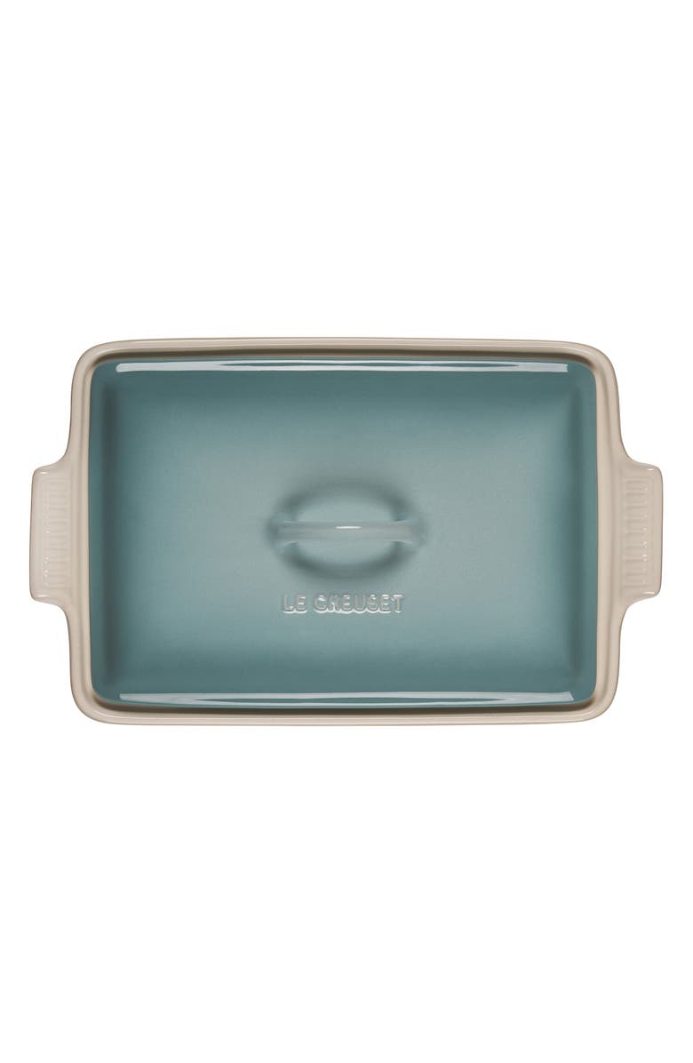 Le Creuset 4-Quart Rectangular Stoneware Casserole with Lid, Alternate, color, Sea Salt