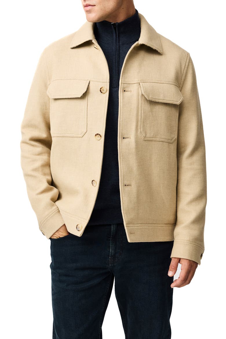 Oates Canyon Cotton Trucker Jacket, Main, color, BEIGE