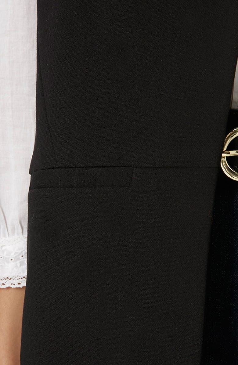 Topshop 'Molly' Longline Vest, Alternate, color, 