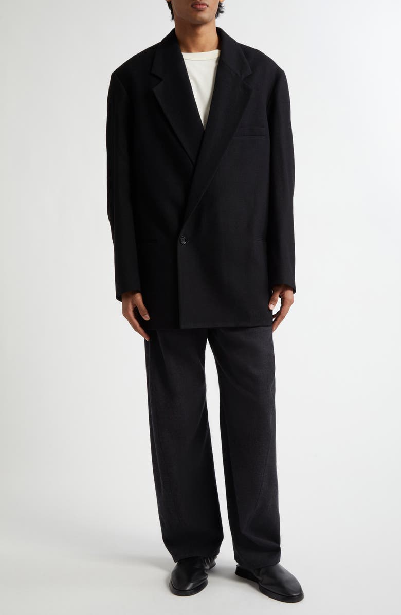 Lemaire Twisted Seam Belted Virgin Wool Pants, Alternate, color,