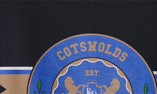 Rhude Cotswold Crest Graphic Print T-shirt In Black