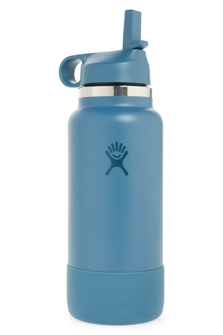 32-Ounce Wide Mouth Bottle with Straw Lid & Boot (Nordstrom Exclusive), Main, color, BASIN