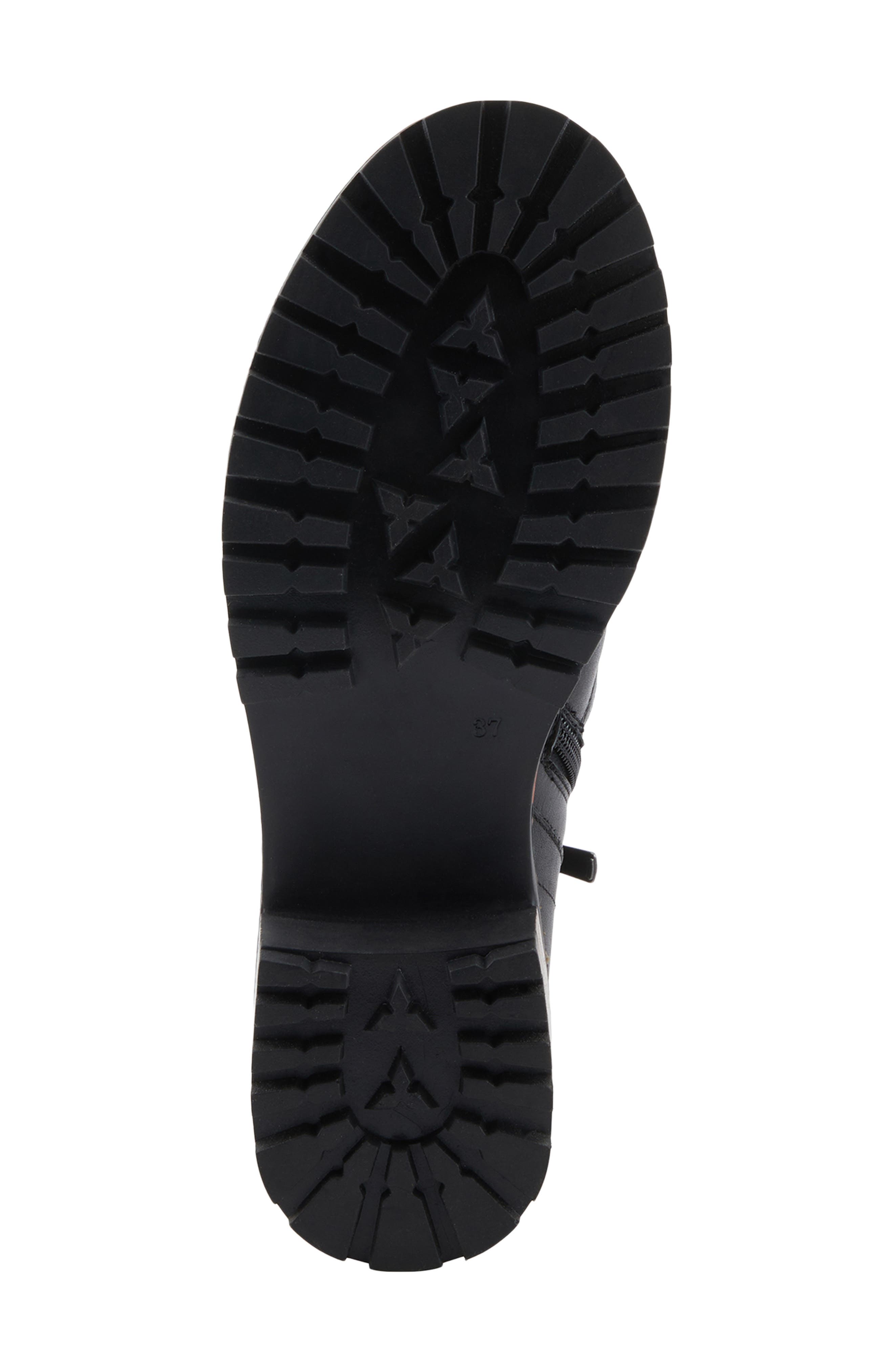 Denaye Leather Bootie, Alternate, color, BLACK