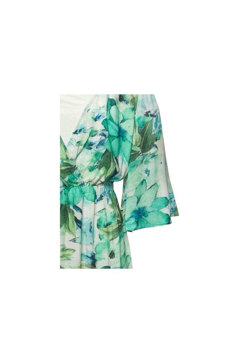 Floral Layered Look Dress, Alternate, color, Blue Multi