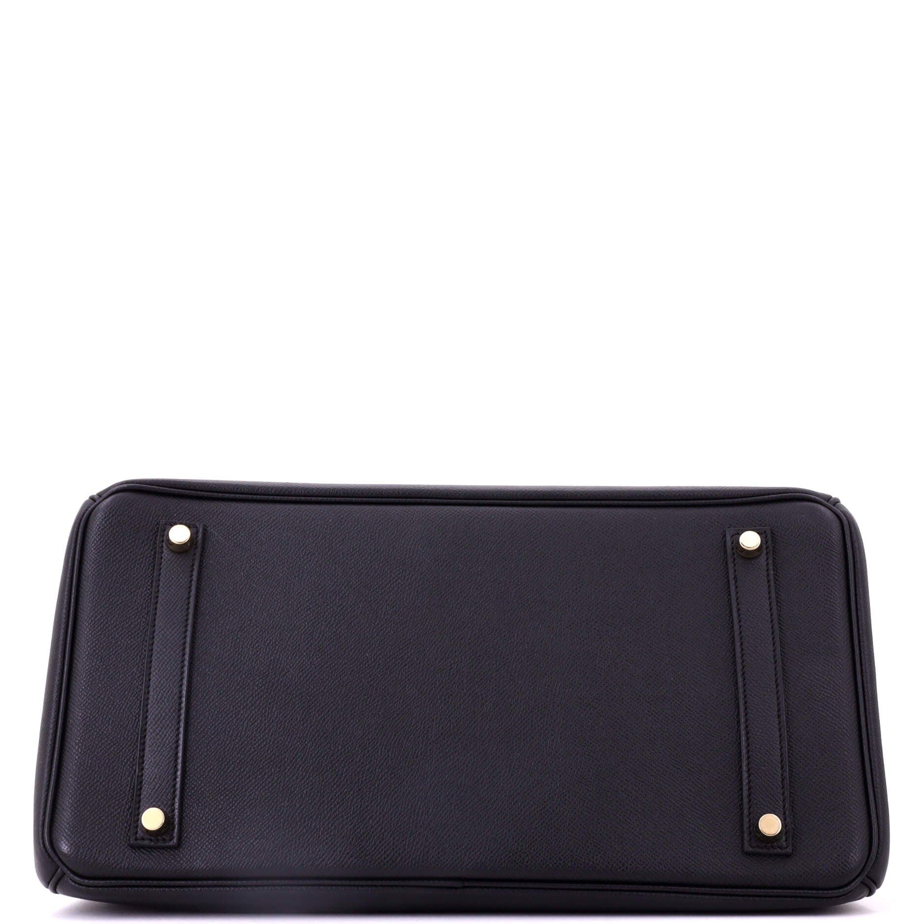 Pre-Owned Hermes Birkin Handbag Black Epsom with Gold Hardware 35, Alternate, color, Noir