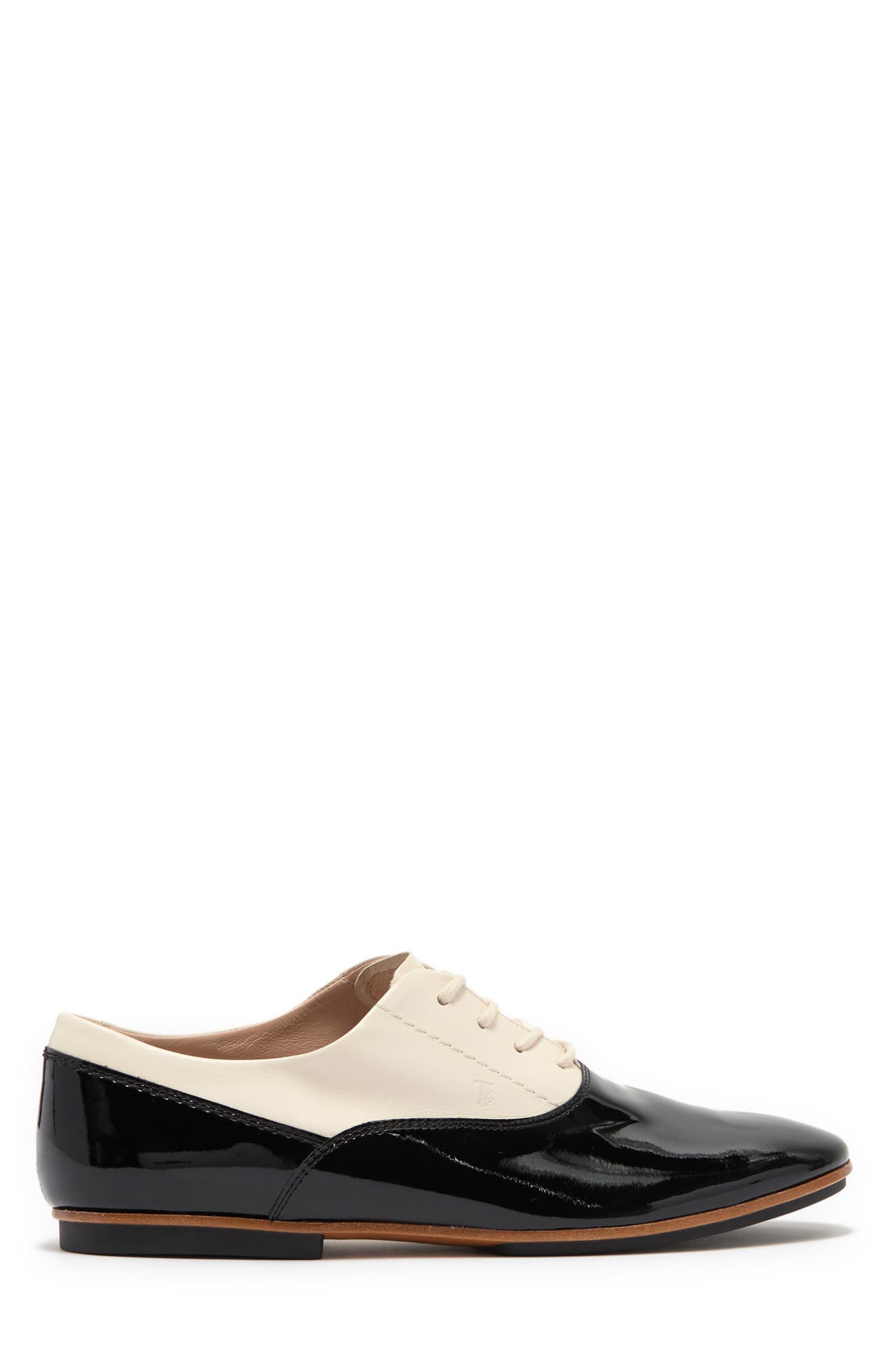 Two-Tone Leather Oxford, Alternate, color, BLACK