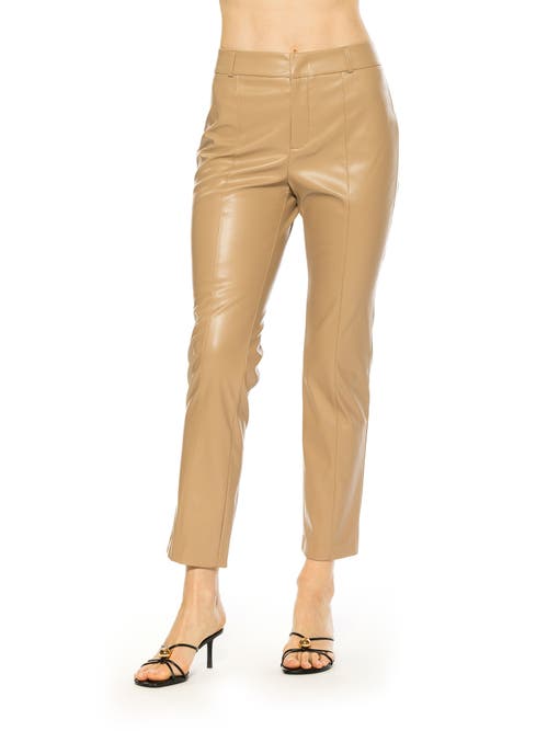 Alexia Admor Lior Vegan Leather Pants In Gold