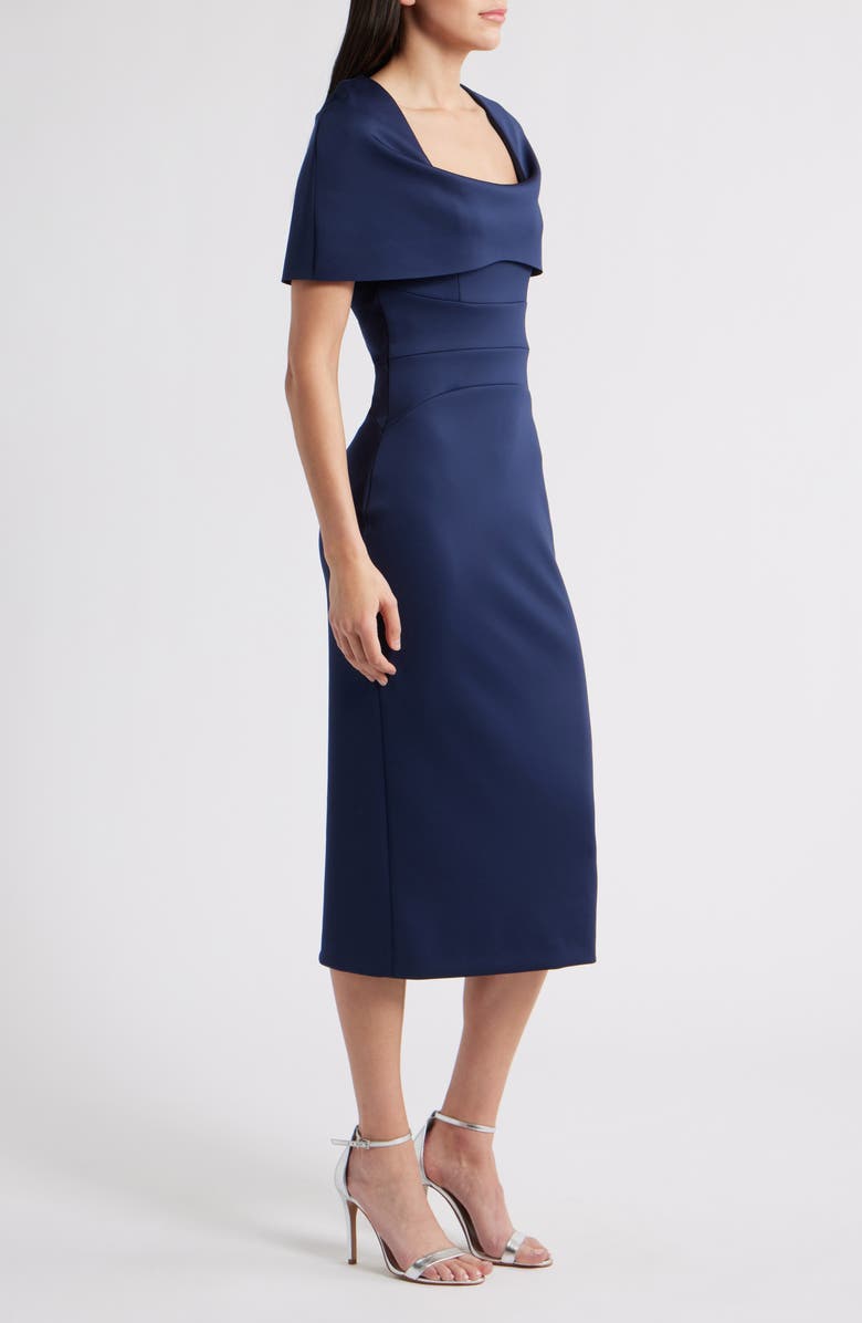 Black Halo Bernice Cocktail Midi Dress, Alternate, color, Pacific Blue