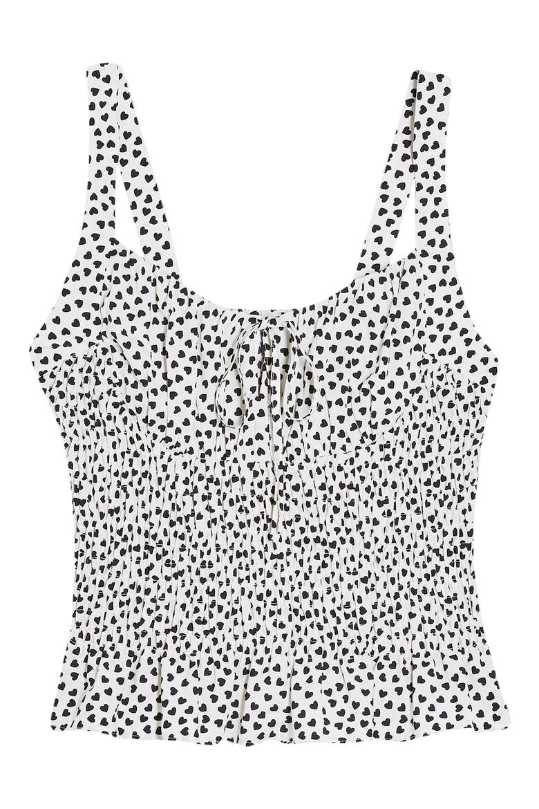 Heart Print Cami, Alternate, color, BLACK MULTI