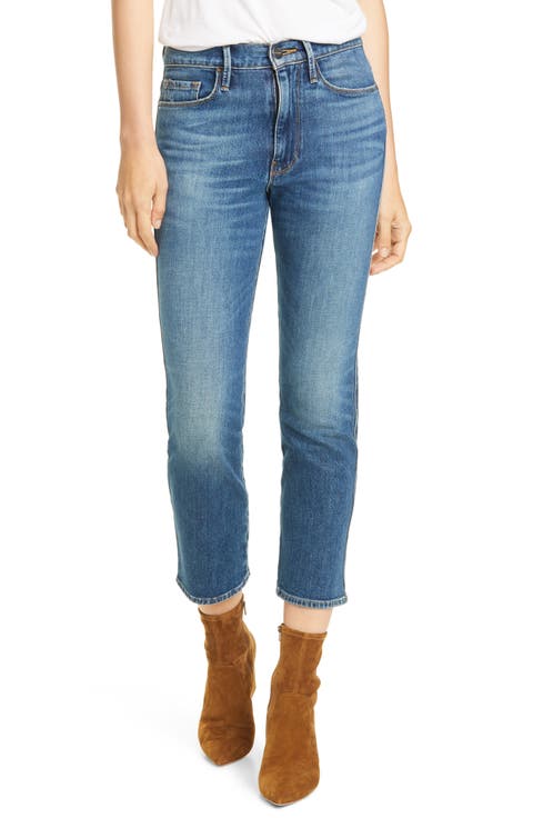 Le Pixie Sylvie High Waist Slender Straight Leg Jeans (Teigan Avenue) (Petite)