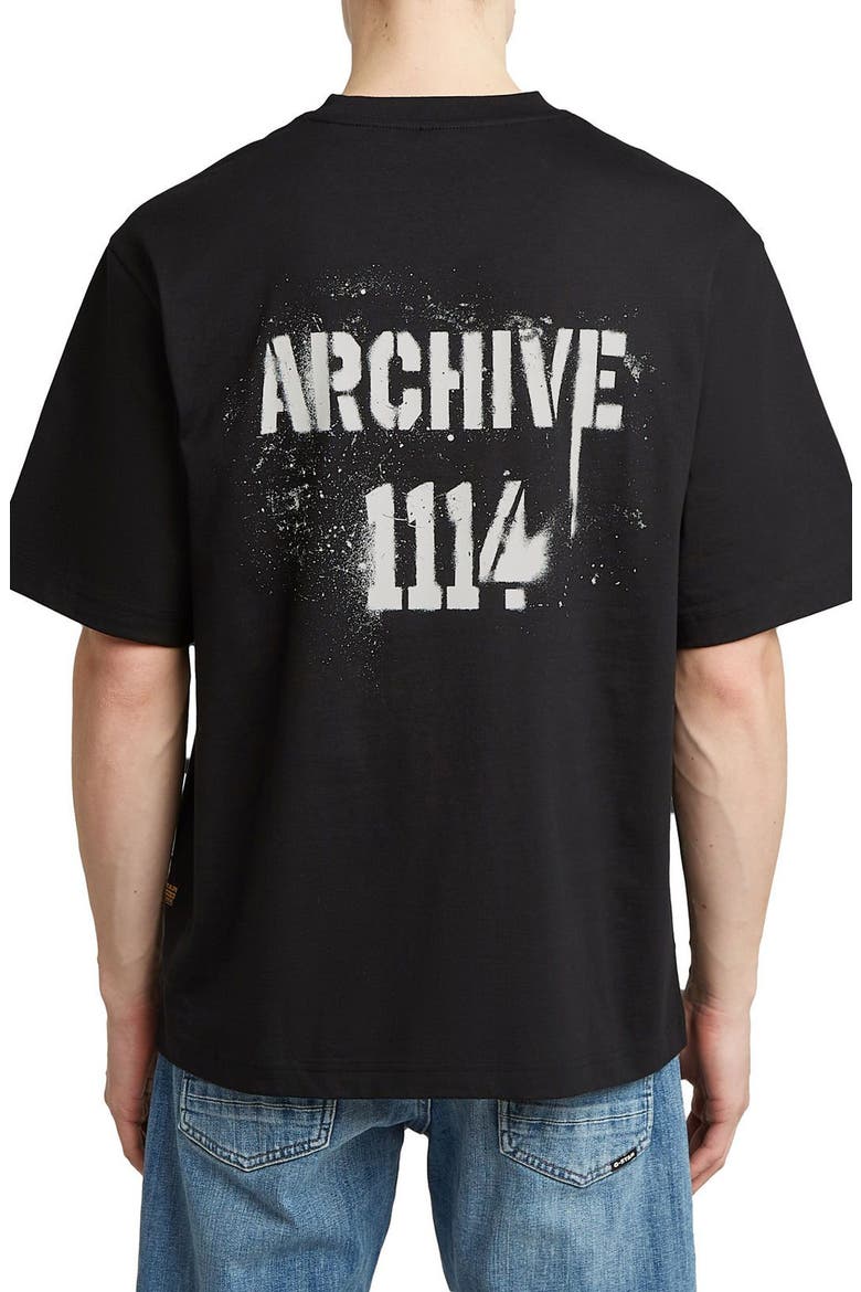 Sprayed 89 Boxy Organic Cotton Graphic T-Shirt, Alternate, color, DARK BLACK