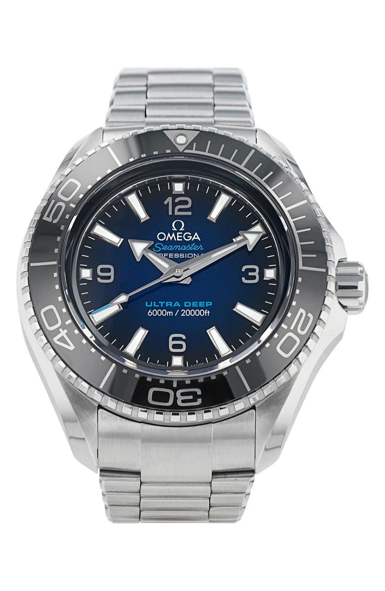 Watchfinder & Co. Omega Preowned 2022 Planet Ocean Ultra Deep 215.30.46.21.03.001 Bracelet Watch, 45.5mm, Main, color, Blue