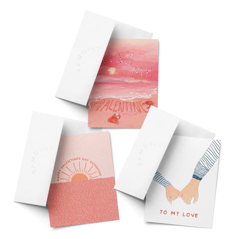 Valentine
s Day Friendship Greeting Card Pack Sets, 
Kiss Me Valentine Crabs, Sunshine Valentine, To My Love
 (3 ct, Assorted)