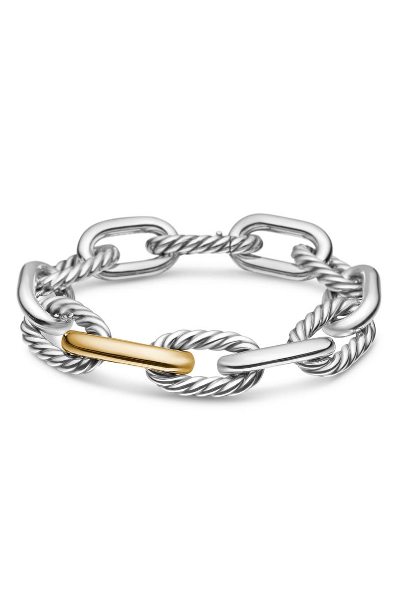 David Yurman DY Madison Large Bracelet with 18K Gold, 13.5mm, Main, color, Gold/ Silver