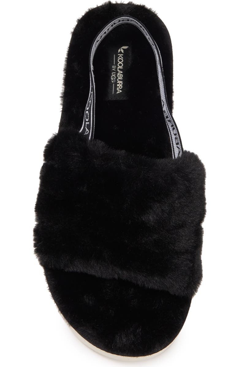 Koolaburra by UGG<sup>®</sup> Fuzz'n Faux Fur Slipper Sandal, Alternate, color,