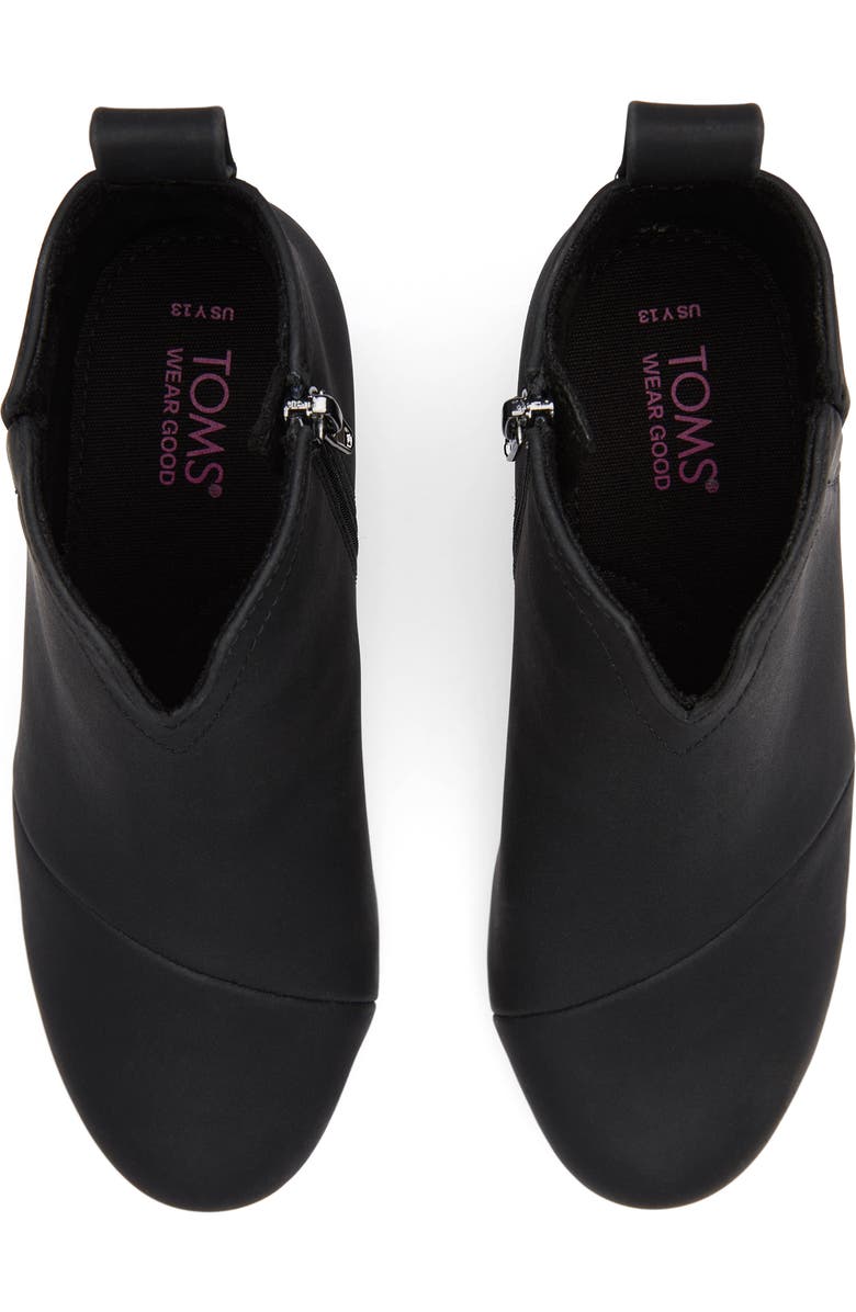 TOMS Kids' Clare Zip Wedge Bootie, Alternate, color,