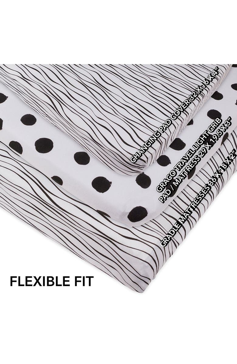 ZZDNU Changing Pad Cover Baby Changing Pad Cover - Cradle Sheet 2 Pack, Alternate, color, Black & White Abstract