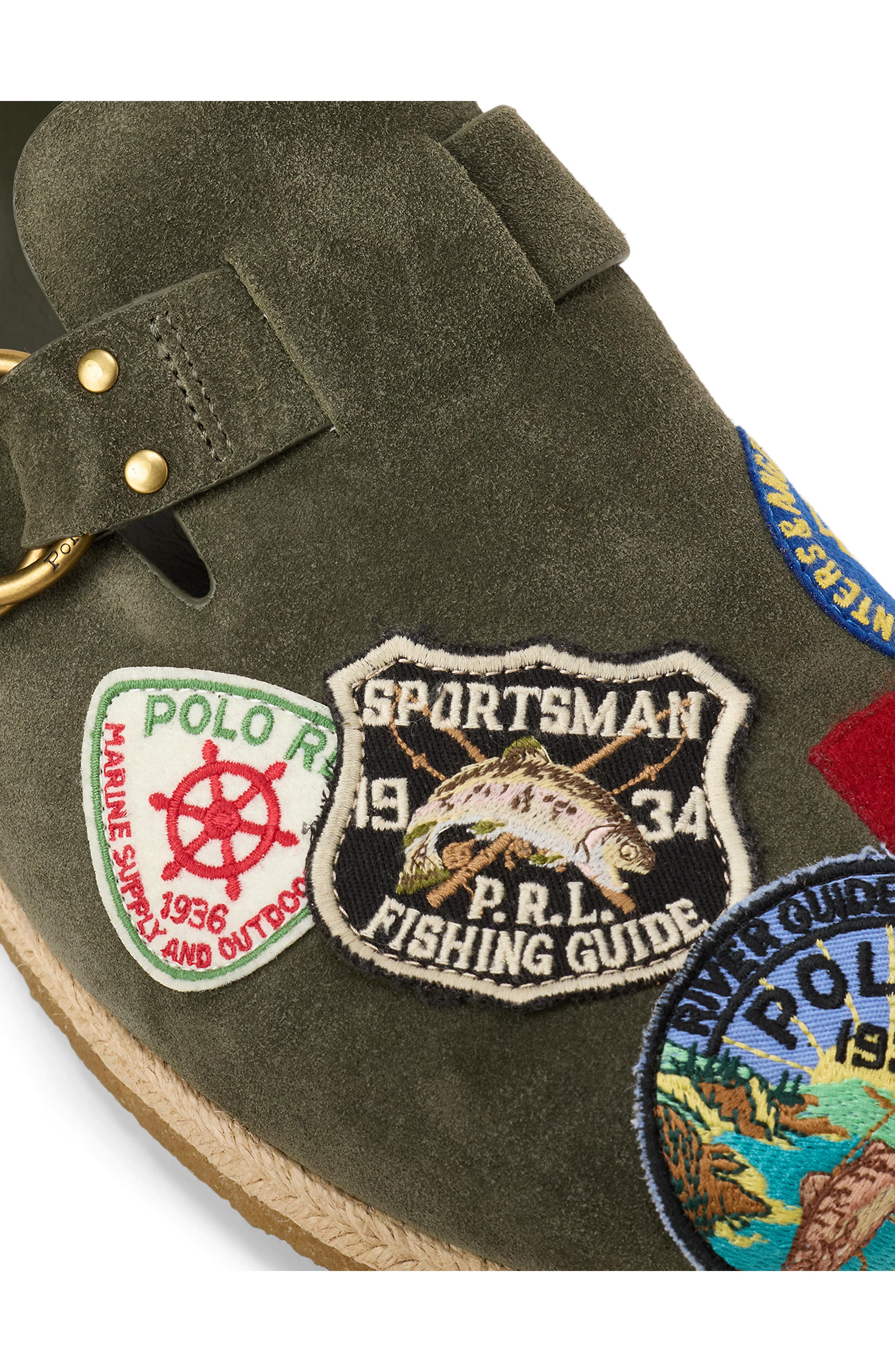 Turbach Logo Patch Clog, Alternate, color, ESTATE OLIVE/ PATCHES