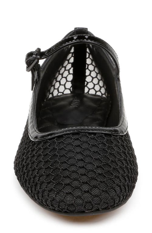 L Agence L'agence Grainne Mary Jane Flat In Black Mesh