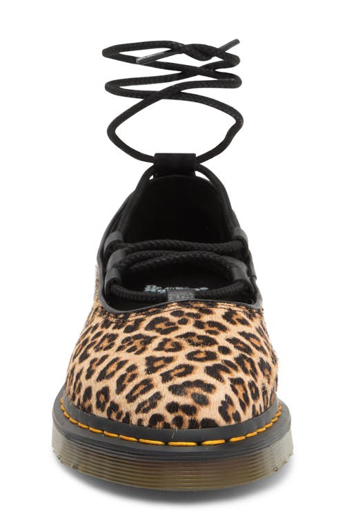 Dr. Martens' Dr. Martens Elphie Ankle Wrap Flat In Leopard Hair On